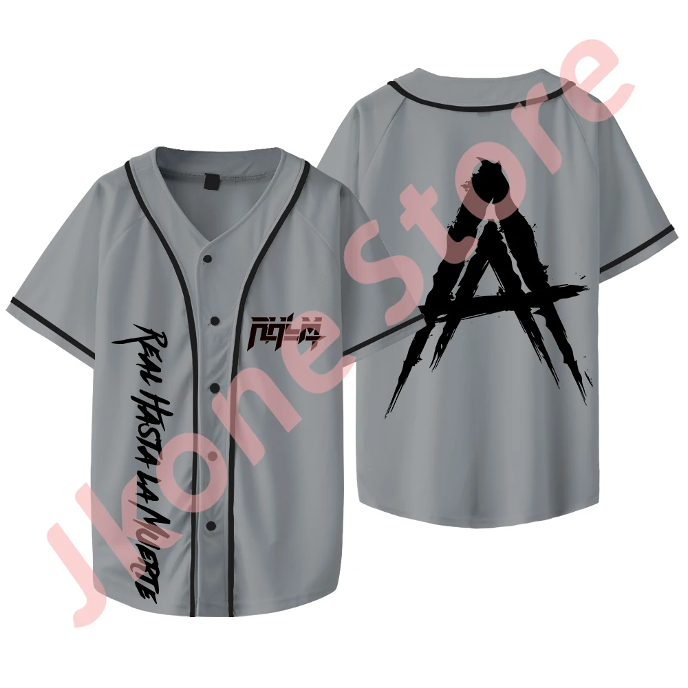 Anuel AA RHLM Baseball Jacket Real Hasta la Muerte Merch Jersey Summer Women Men Fashion Casual Short Sleeve Tee 5