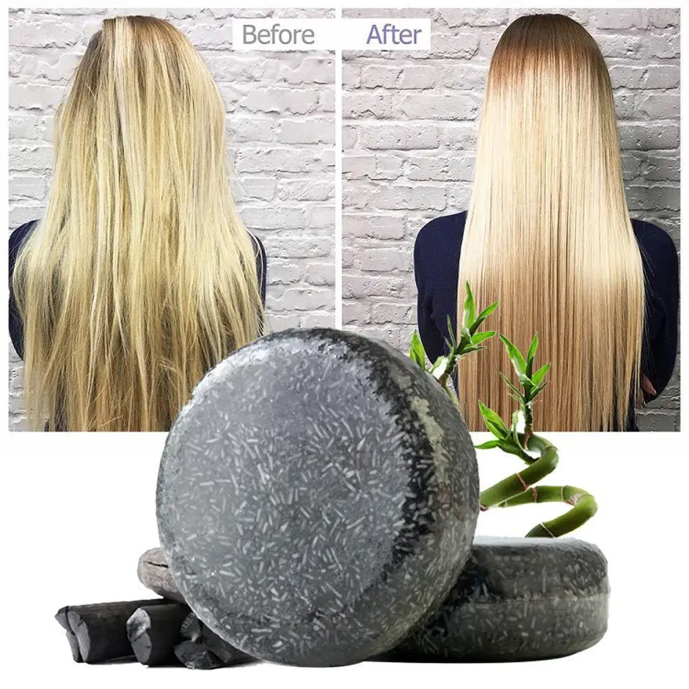 60gNaturalBambooCharcoalShampooSoapPlantOilMoisturizesGrowth