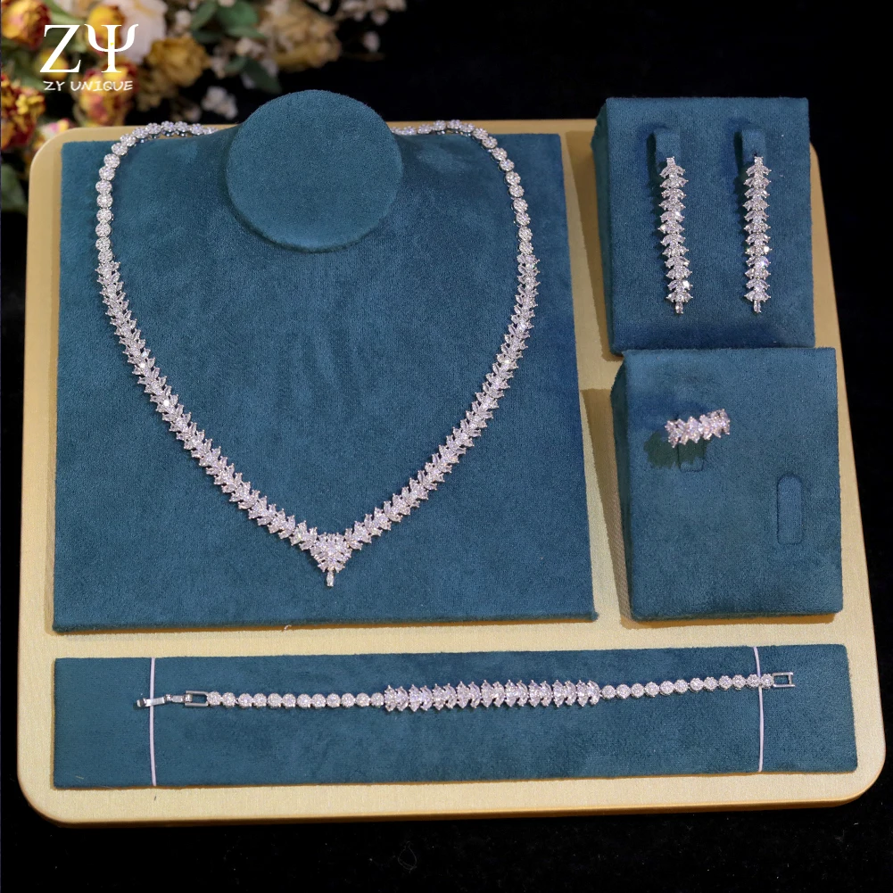 

4 шт., набор ювелирных украшений для невесты, 5 А