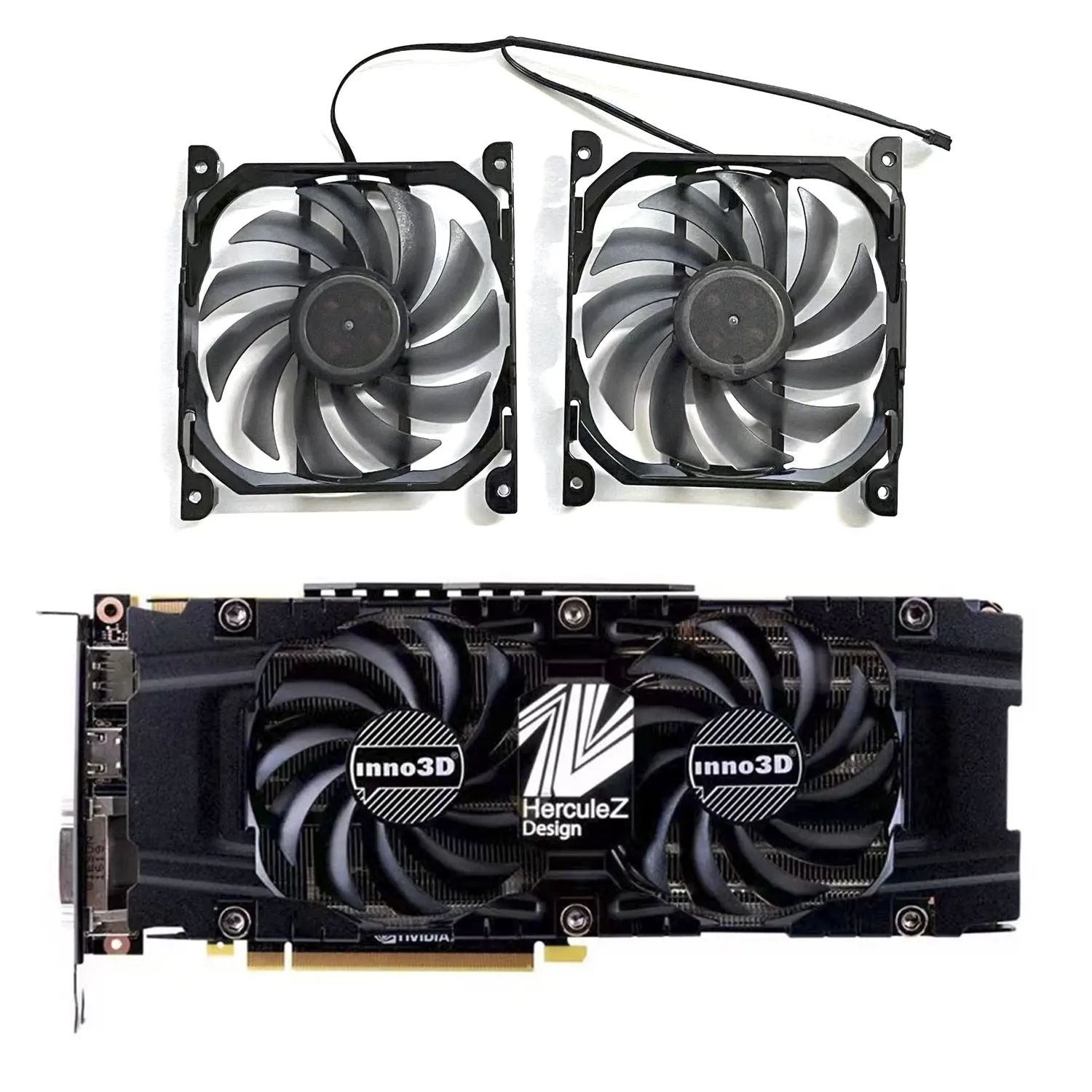 CF-12915S вентилятор видеокарты для INNO3D GeForce GTX 1070 1070Ti 1080 1080Ti P104-100 Twin X2, сменный вентилятор графической карты GPU