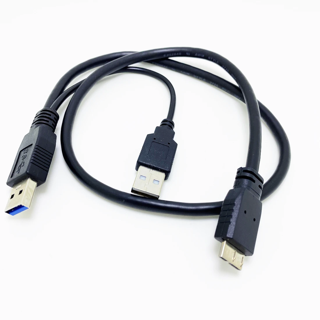 0.7M 2FT USB 3.0 AM-마이크로 B 타입 Y USB 2.0 HDD 외장 하드 용 전원 케이블