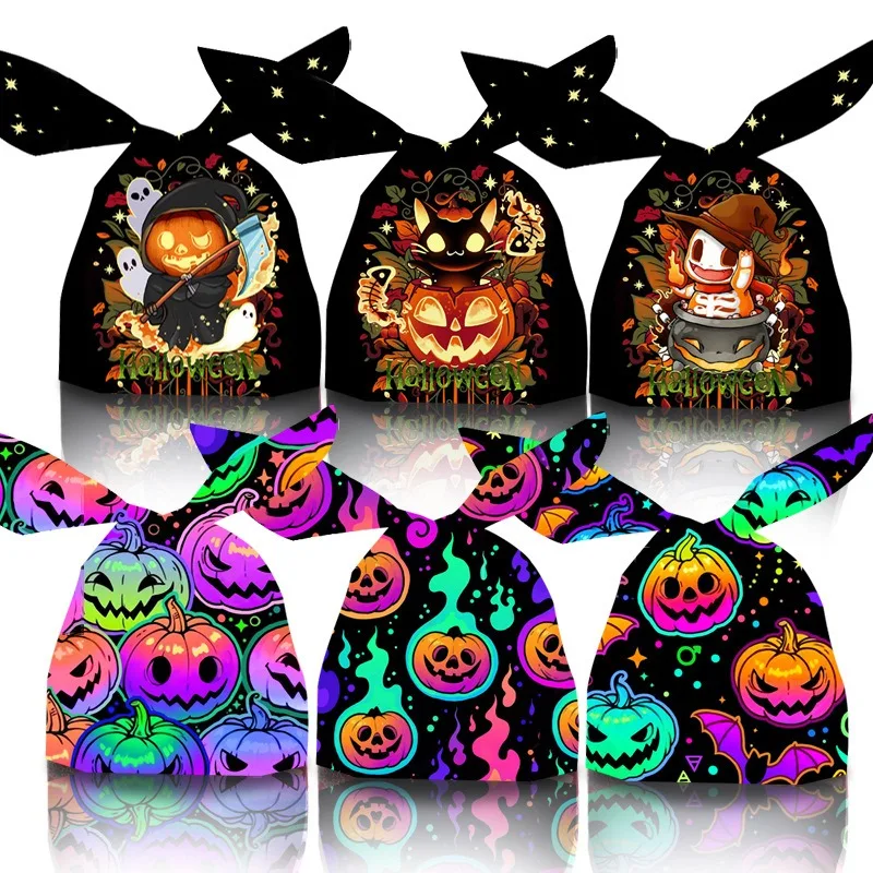 Cartoon Halloween Candy Bags Scary Skull Rabbit Ear Plastic - Main Image