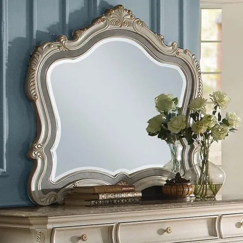 

Chantelle Mirror in Pearl White for Living Room Furniture Wall Mirrors