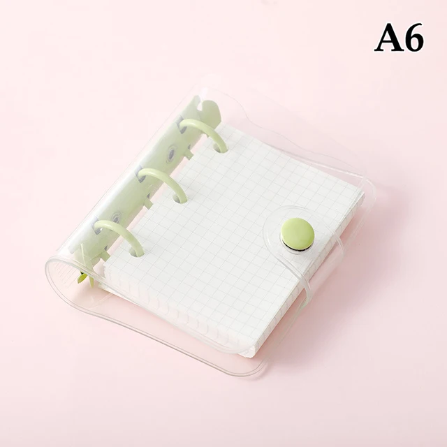 透明なミニバインダーノートブックカバーかわいいdiy日記メモ帳シンプルな手動元帳 Aliexpress