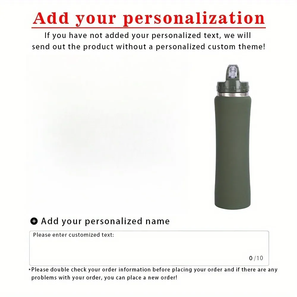Customized Insulated Stainless Steel Water Bottle with Straw - Ideal Gift for Fitness & Cycling Enthusiasts