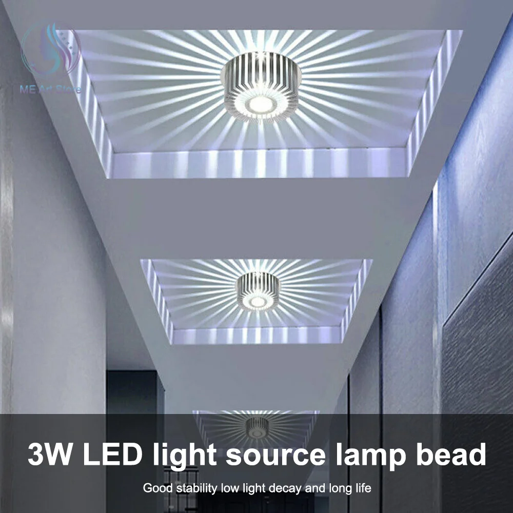 3W LED Wall Light RGB Effect Lamp Sunflower Projection Light AC 85-265V Aisle Corridor Decorative Ceiling For Home Decor