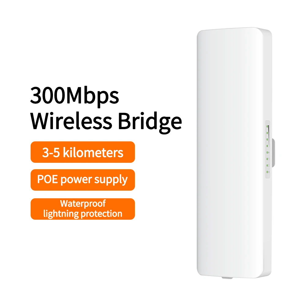 

COMFAST CF-E314N 300Mbps 2.4Ghz Wireless AP Bridge Repeater WIFI CPE Access Point Dual 2*14dBi Wide Range for Outdoor/ Elevator