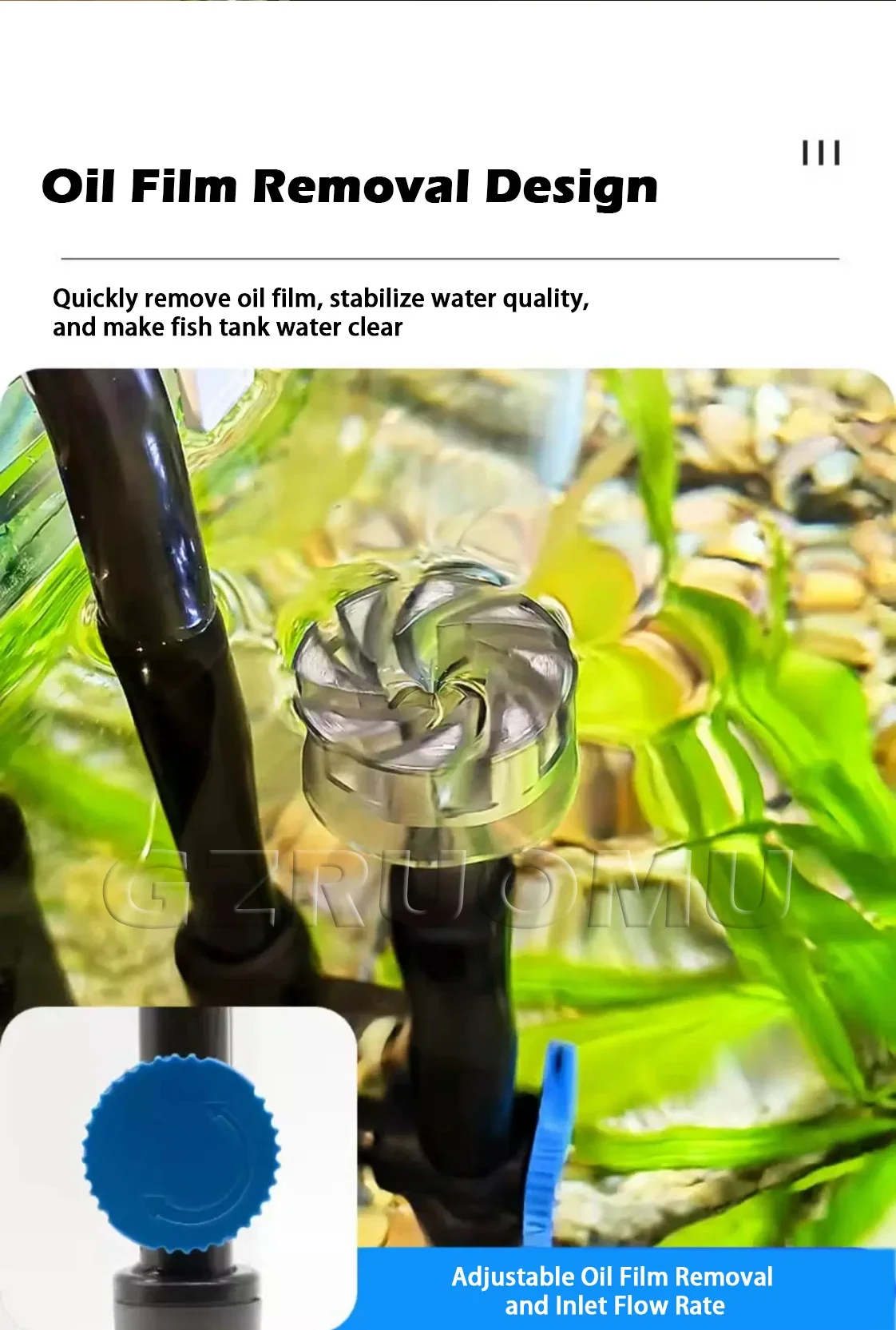 New 3 in 1 Fish Tank Filter YBF-500 Oxygen Filtration Integrated Machine Water P