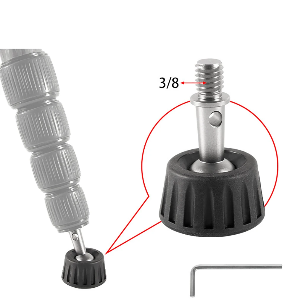 3/8" Screw Monopod Foot Pad Tripod Rock Feet Stand Mount 3Pcs/Lot Quick Release Non-slip Camera Photo Studio Accessories Adapter