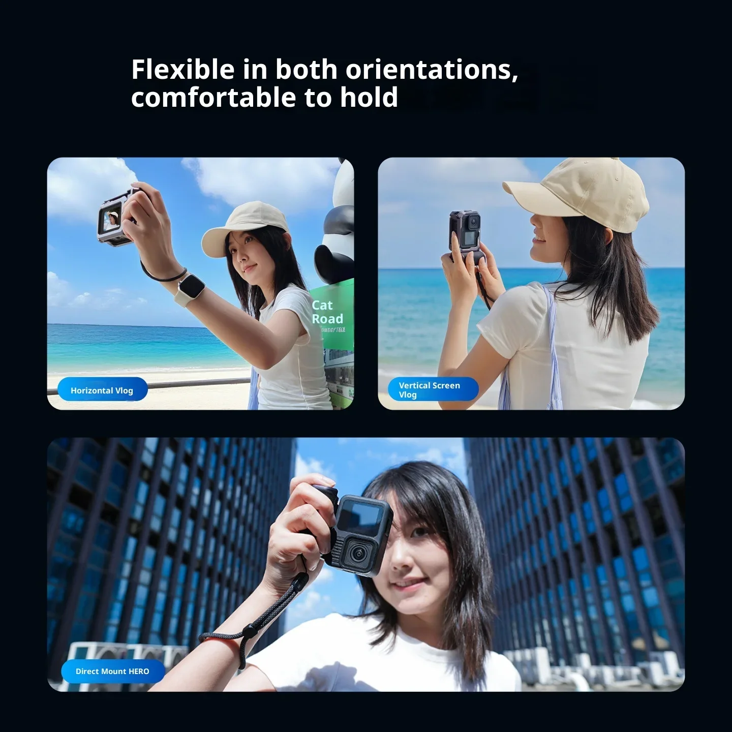 텔레신 스포츠 카메라 핸드 그립 메탈 케이지 충전 보호 콜드 슈 어댑터 알루미늄 합금 케이스 (고프로 13 12 11 10 9 호환)