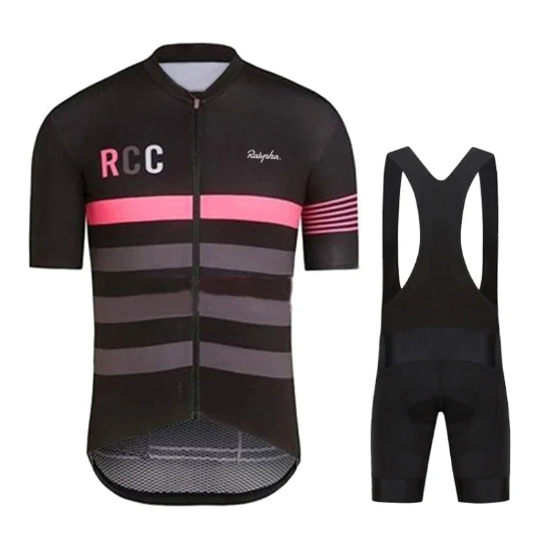 Raphaful 남성용 사이클링 저지 세트, 반팔, 빠른 건조, MTB 세트, RCC 자전거 의류, 여름
