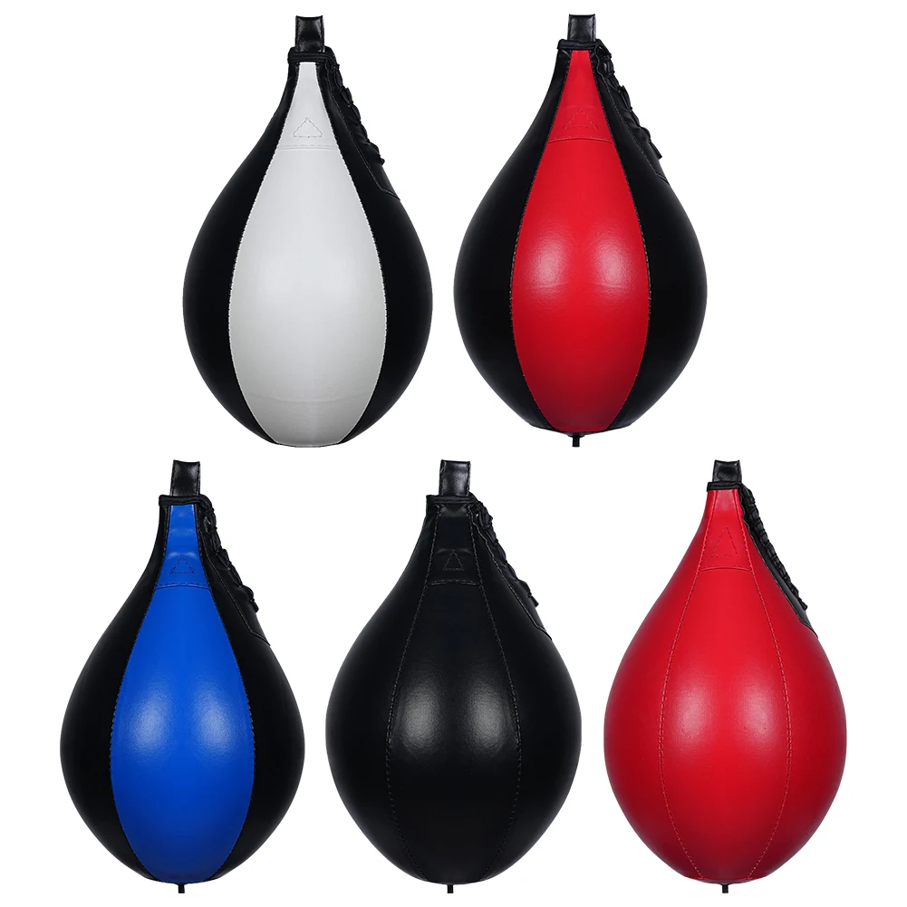 Boxing Speed Ball Hanging Punching Bag PU Leather Boxing Reflex Ball Stress Relief Striking Bag Equipment