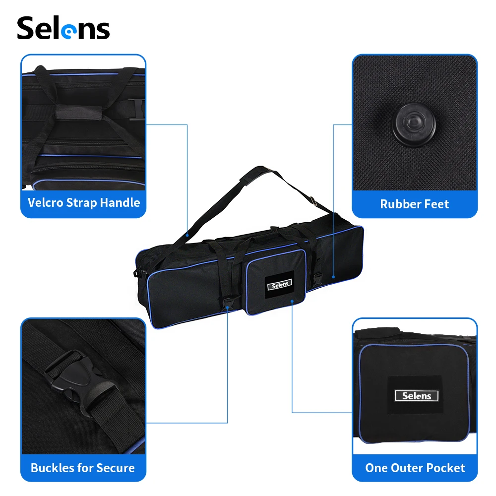 Selens-bolsa Impermeável com Tripé com Zíper Suportes de Luz Suporte Fotografia Guarda-chuva Acessórios 105cm - Image 5