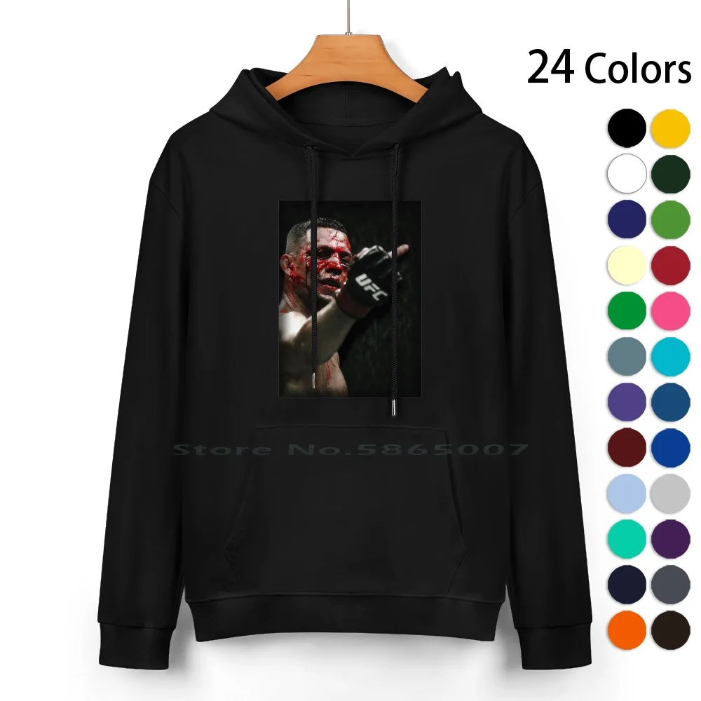 

Nate Diaz Flip Finger Nate Diaz Fighter Poster Nate Diaz Pure Cotton Hoodie Sweater 24 Colors Nate Diaz Fighter Nate Diaz