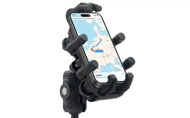 Phone Holder For Motorcycle Handlebar Anti-Theft Scooter Clamp Shock Absorption GPS Navigator Rearview Mirror Handlebar Bracket universal motorcycle phone holder with helmet handlebar rearview mirror mount electric scooter sun visor phone bracket 4 7 7 2