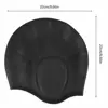 1Pcs Men Women Adults Silicone Swimming Caps High Elastic Waterproof Diving Bathing Hats With Ear Protect Pool Accessories 6