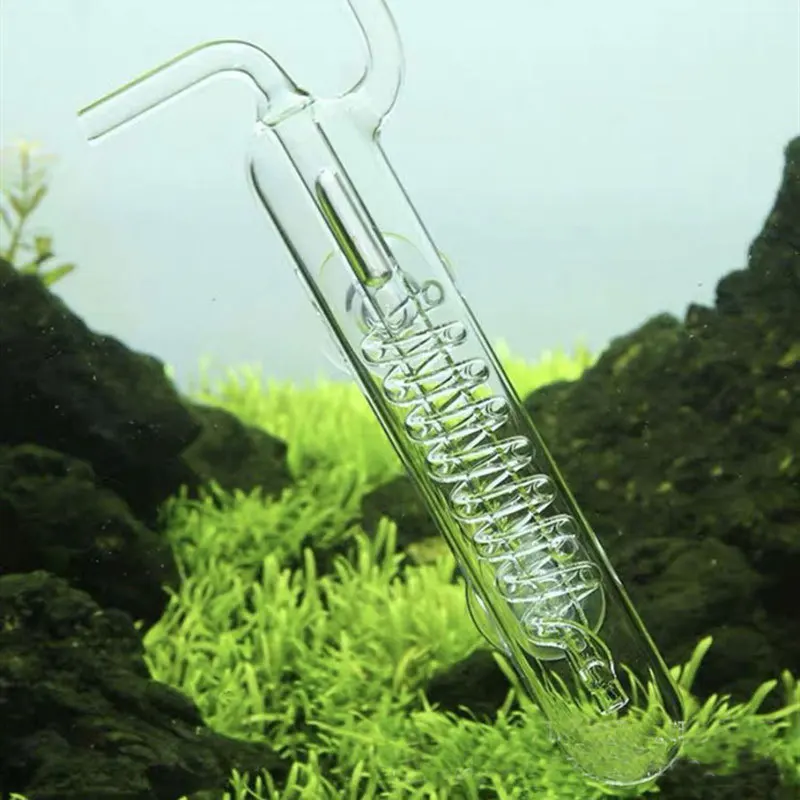 水族館スパイラルバブルレコーダーディフューザーガラス CO2