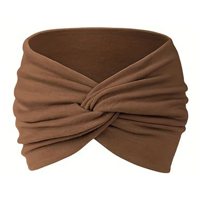 African-Inspired Wide Headband for Women – Stretchable, Non-Slip Turban Twist Hair Wrap for Sport and Workout