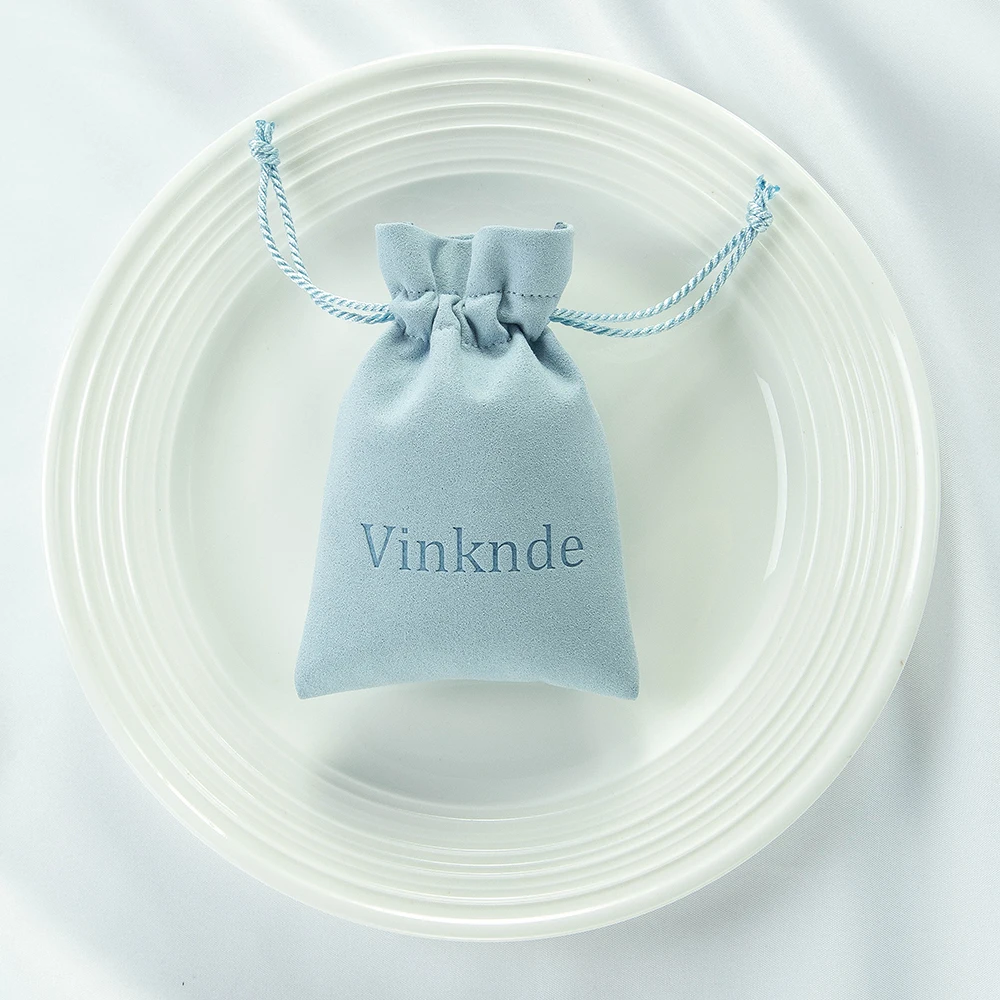 50 Stück luxuriöse, personalisierte Logo-Schmuckbeutel aus Mikrofaser mit Kordelzug, offener Stil, Geschenkverpackungsbeutel für Mama, Freund, Vater – Detail 16