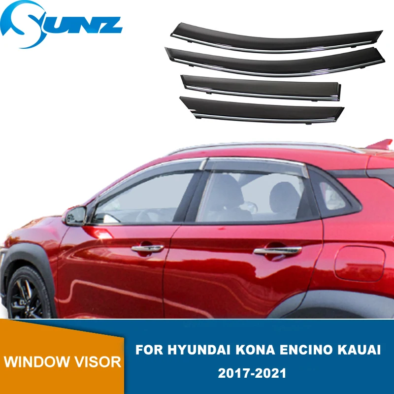 Set of 4 Wind Deflectors made for Hyundai Kona 2017 2018 2019 2020 2021