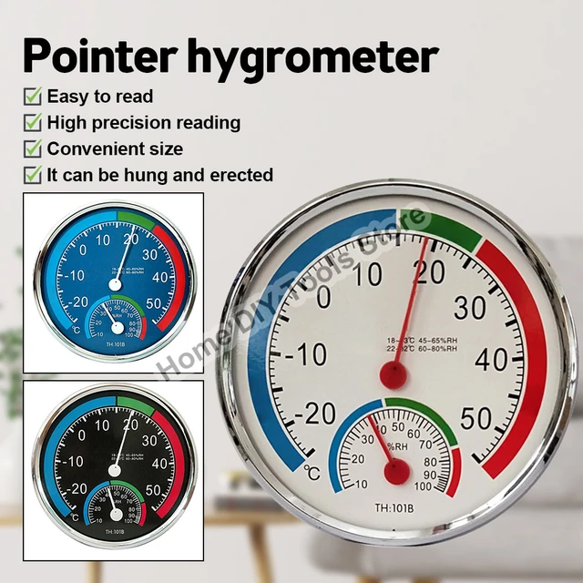 Hygromètre Thermomètre,Thermomètre D'Intérieur et D'Extérieur,Capteur D'Humidité,Hygromètre  intérieur,Hygromètre analogique,Thermomètre hygromètre,Sans piles,pour  maisons,jardins,voitures : : Jardin