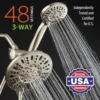 7" Premium High Pressure 3-Way Rainfall Combo for Best of Both Worlds - Enjoy Luxury 6-Setting Rain Showerhead 2