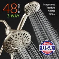7" Premium High Pressure 3-Way Rainfall Combo for Best of Both Worlds - Enjoy Luxury 6-Setting Rain Showerhead 2