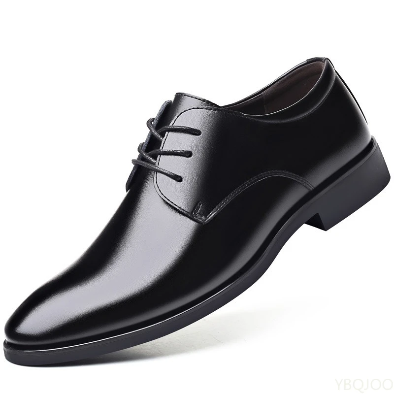 Large size fashionable men's office formal shoes low cut daily comfortable pointed multifunctional men's wedding men's shoes