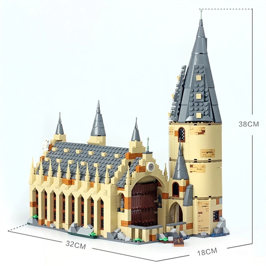 924PCS New Hall Building Block Magic Castle Building Block toys compatible with 75954 toy gifts for children's gifts