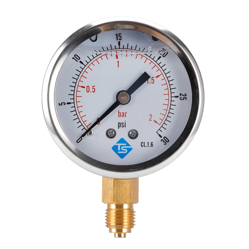 

Low Pressure Gauge 0-2Bar,0-30Psi 1/4inch 68mm Dial Hydraulic Water Pressure Gauge Manometer Pressure Measuring