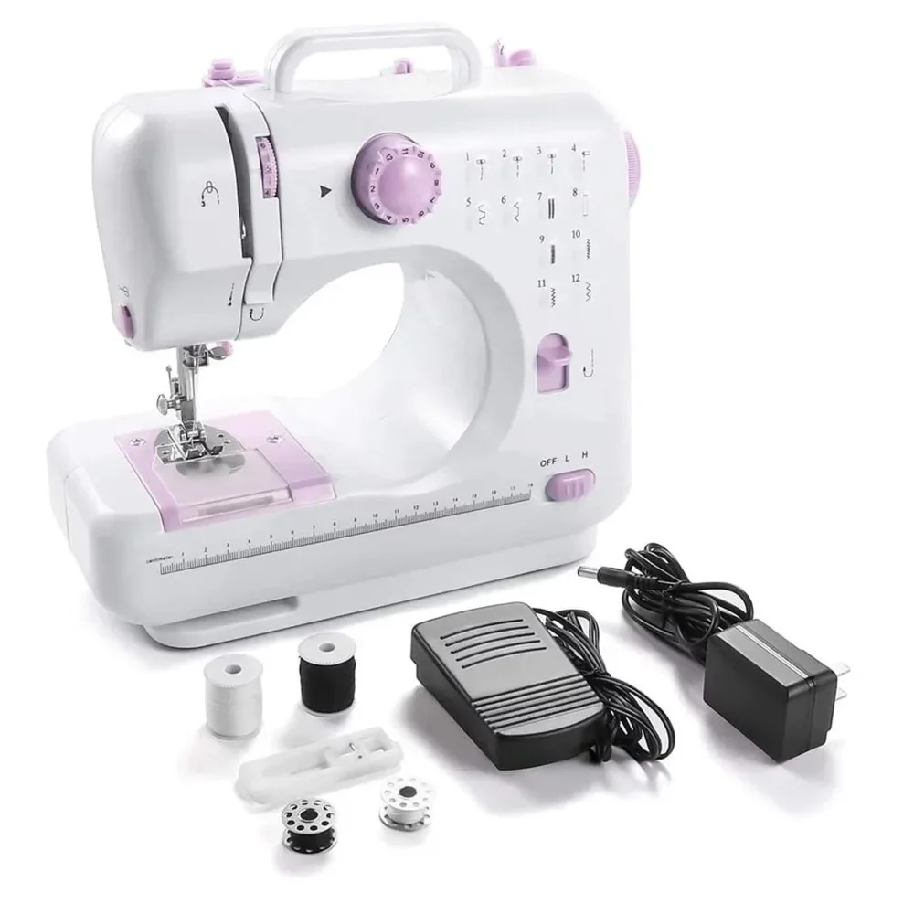 

Homeika Portable Mini Electric Sewing Machine for Household Beginners, 12 Stitches, 2 Speeds, New