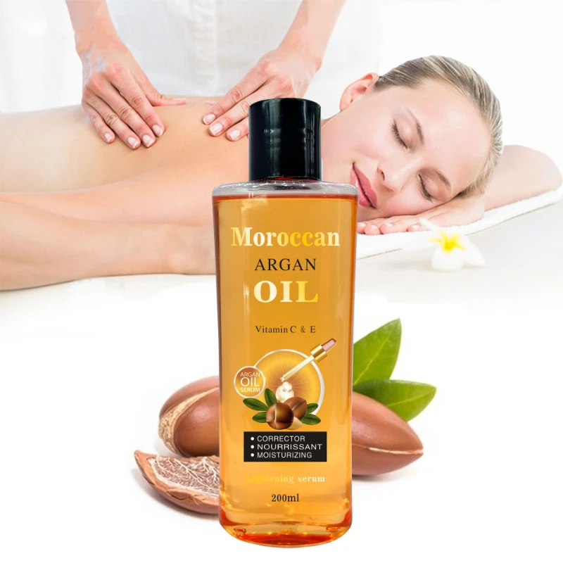 Moroccan Argan Oil Facial Body Moisturizing Massage Oil Softening Hair Care Vegetable Oil Brightens Skin Tone essential oils