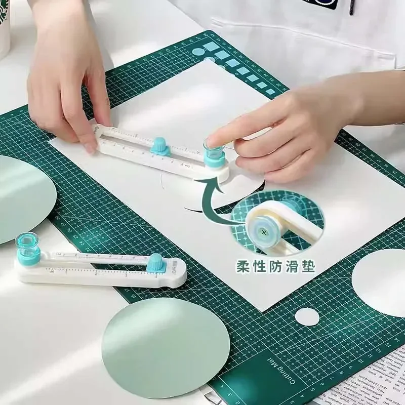 Tagliacarte Artigianale, Taglierina Circolare Per Bussola, Strumento Per Tagliare La Carta Circolare Per Bussola, Strumento Per Artigianato Artistico in Pelle di Gomma di Cartone, Creazione di Utensil