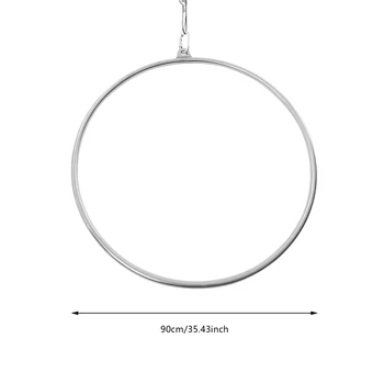 90cm Aerial Lyra Hoop Gymnastic Equipment Lifting Ring Yoga Ring Dance Stainless 3