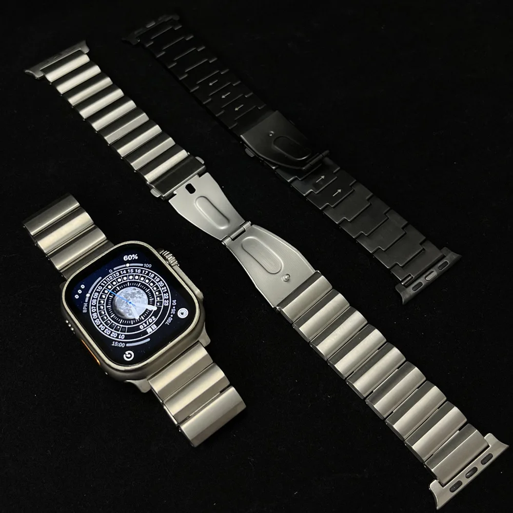 

Подходит для ремешка Apple iWatch Ultra, ремешок из титанового сплава для часов Apple watch с крупными частицами, новый популярный продукт