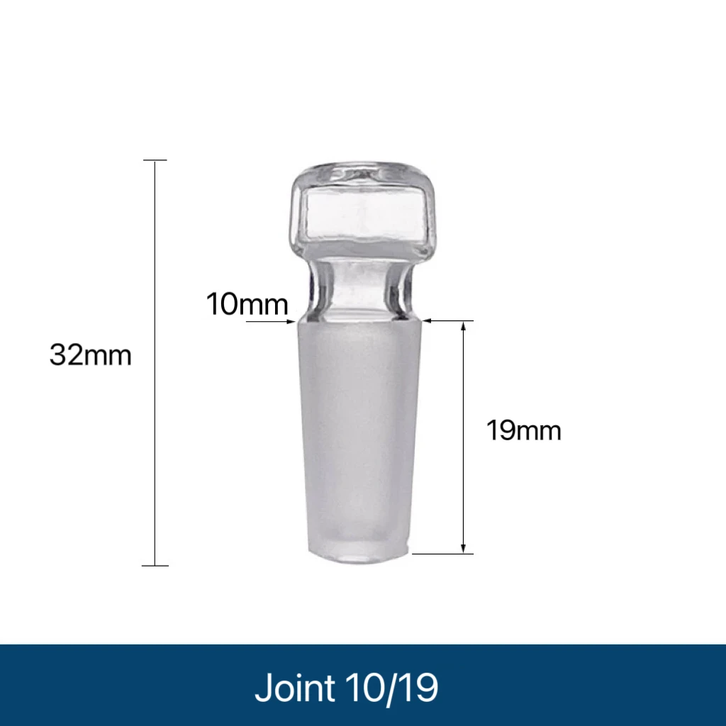 3Pcs Transparent Glass Stopper, With Hexagon, Glass Hollow Plug, Hollow Plunger, Borosilicate Glass，Multi Type Joint