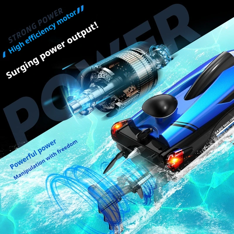 Hj808 Remote Control 25 Km/H High-Speed Speedboat 2.4g Competitive Model Water Children'S Electric Toy Remote Control Boat Gift 3