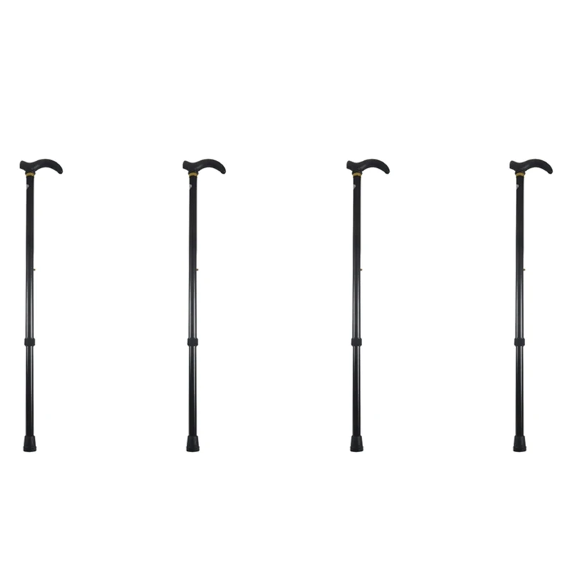 

4X Aluminium Alloy Ultralight Walking Stick Adjustable Walking Cane For Elderly