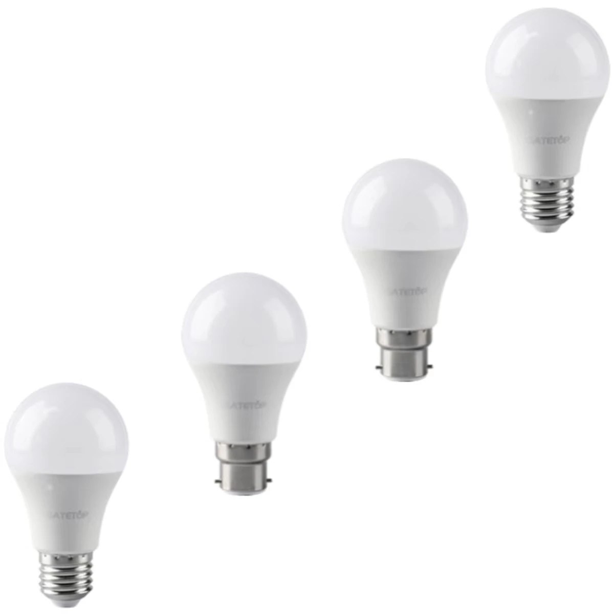 Bombilla Led E27 B22 para interiores, lámpara de 4 piezas, CA 120V/CA 220V, potencia real 8W-24W, color blanco cálido, blanco frío