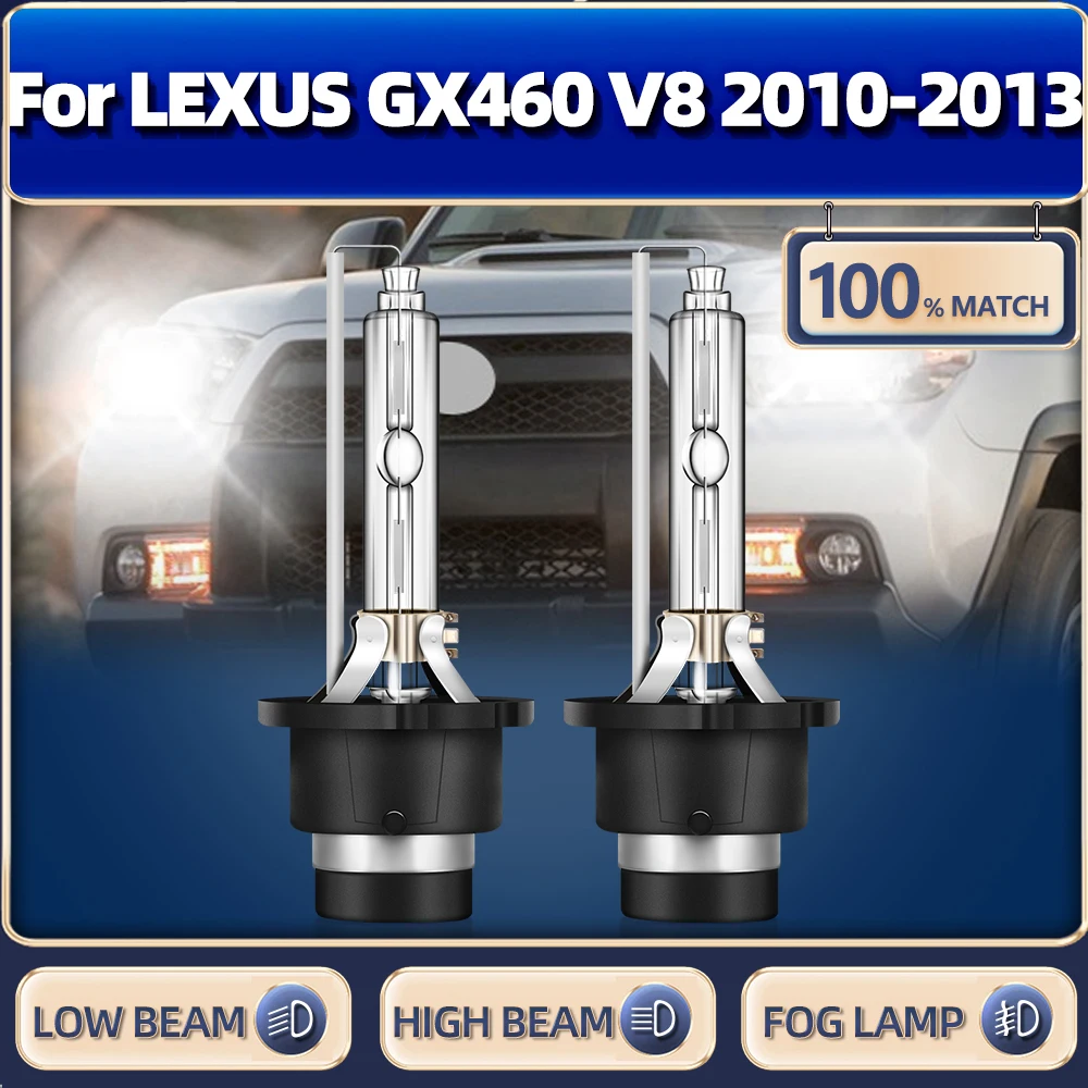 

2Pcs Xenon Headlights D4S HID Lamp Bulbs 35W 20000LM Xenon Light 12V 6000K White For LEXUS GX460 V8 2010 2011 2012 2013