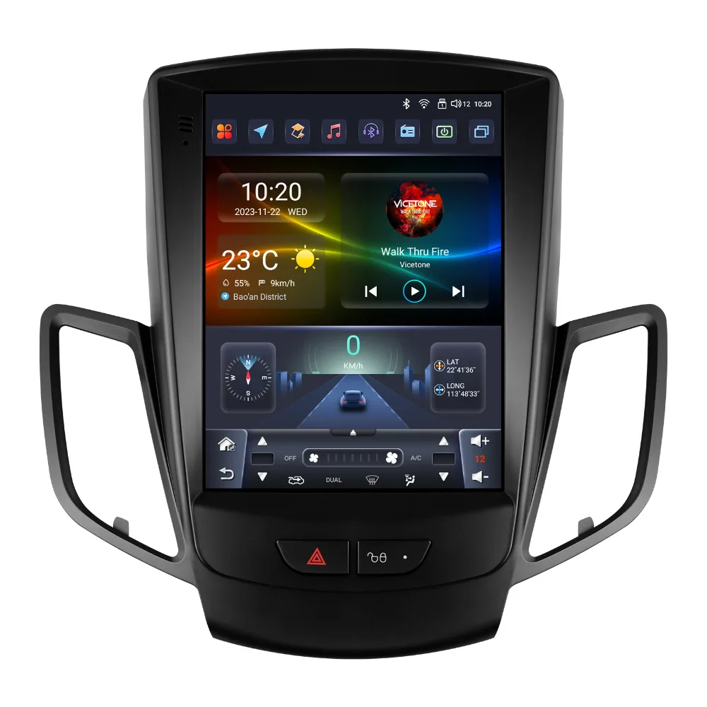 2Din Android Car Radio Multimedia Per Ford Fiesta 2009 - 2017 Car Stereo Video Gps Carplay 9.7 ''Touch Vertical Screen Player