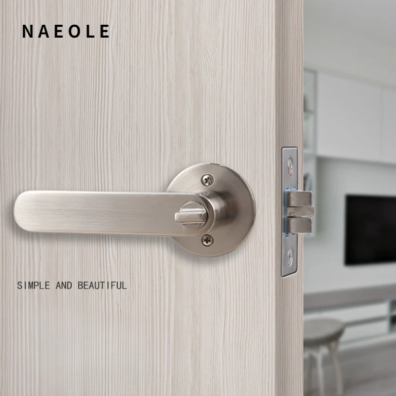 

Cerradura Puerta Hotel Fire Door, Passage, Door Lock, Bathroom Single Tongue Three Pole Lock, Handle Lock Security Protection