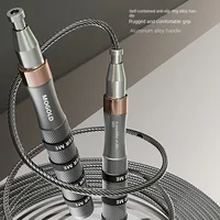 Self-Locking Bearing Skipping Rope, Suitable for Human Aerobics, Aluminum Alloy Handle, Adjustable Rope Length, Student Racing C 2