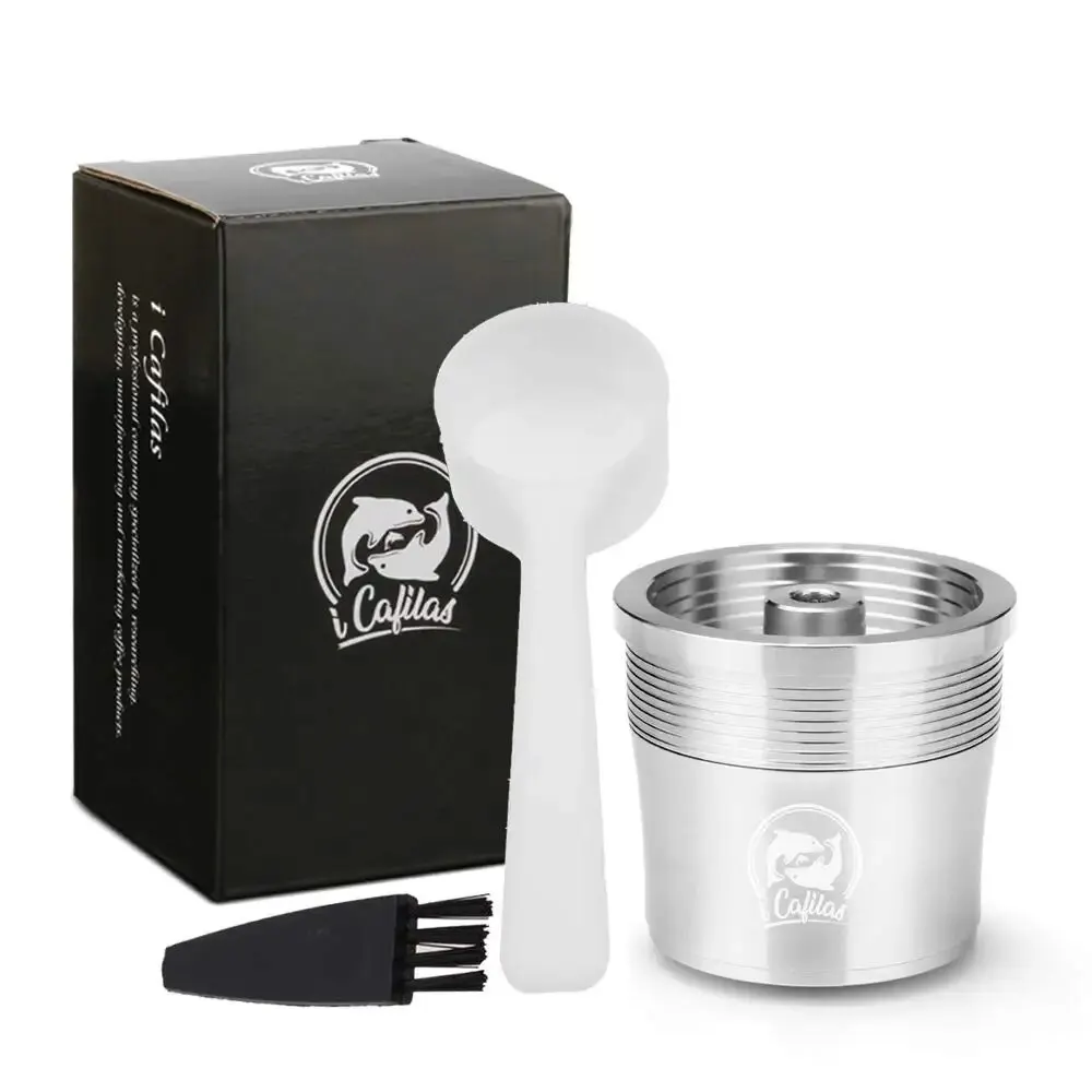 I Cafilas Tazza Di Capsule Di Caffè Riutilizzabile Per Illy X7.1 X8 X9 Y5 Y1.1 Modello Di Macchina Caffè Filtro Pod Tamper In Acciaio Inossidabile