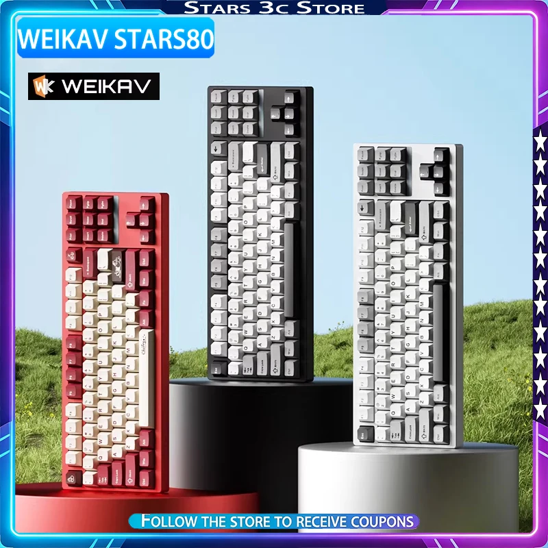 WEIKAV STARS80 무선 기계식 키보드 표준 에디션 알루미늄 합금 지원..