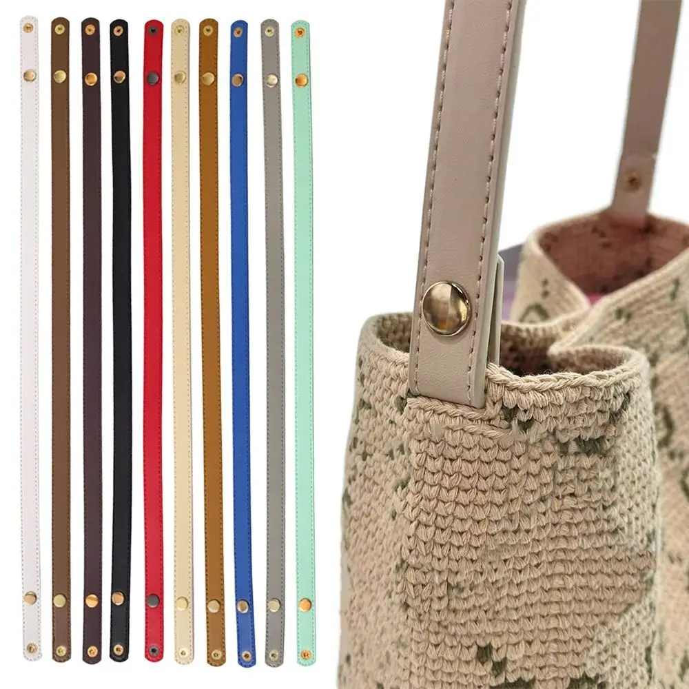 

Detachable Shoulder Bag Strap Band PU Leather with Snap Bag Handles Bag Belt Replacement Purse Handles