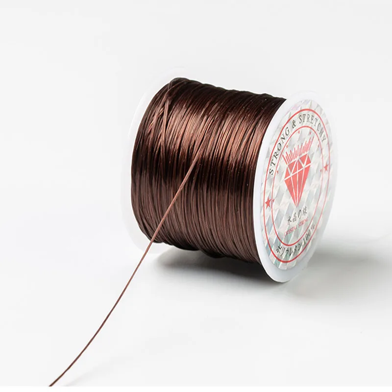 0.8mm Flat Crystal Elastic Thread Cords Rubber Stretchy Cord Rope For Jewelry Making Beading Bracelet Necklace String 60m/roll elastic cord for jewelry