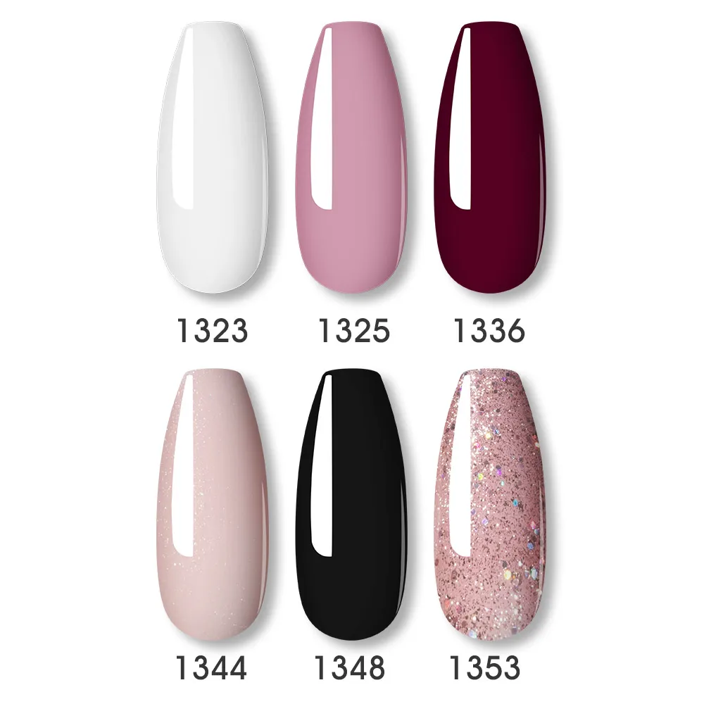 ROSALIND Pink Series 6Pcs/kits Nail Gel Polish Set Trendy Shiny Bright Gel Polish Set For Salon Nail Set Need LED/UV Lamp 2