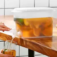 Distributeur de boissons pour réfrigérateur 2,8 l/5l, bouilloire d'eau froide de grande capacité avec robinet, distributeur de boissons glacées, réfrigérateur avec robinet 6