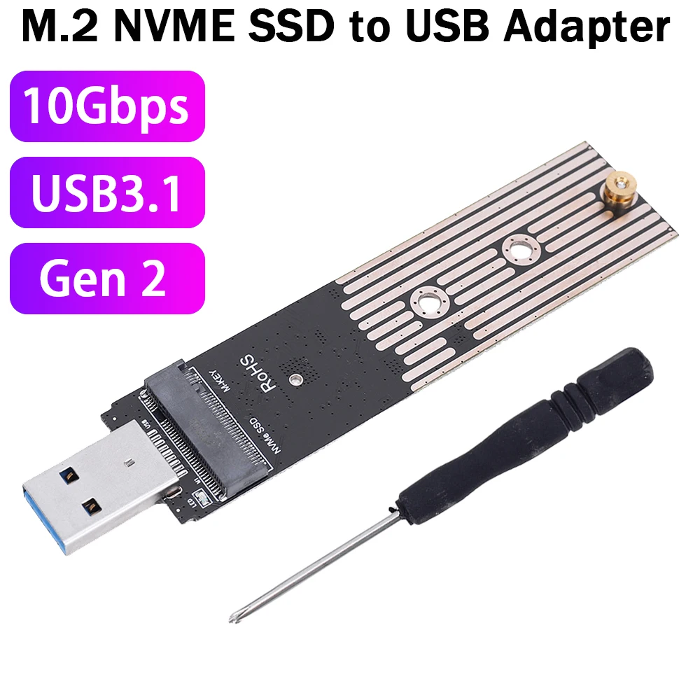 M-2-NVMe-SSD-Enclosure-NVMe-to-USB-Adapter-10Gbps-USB-3-1-Gen2-Convert ...